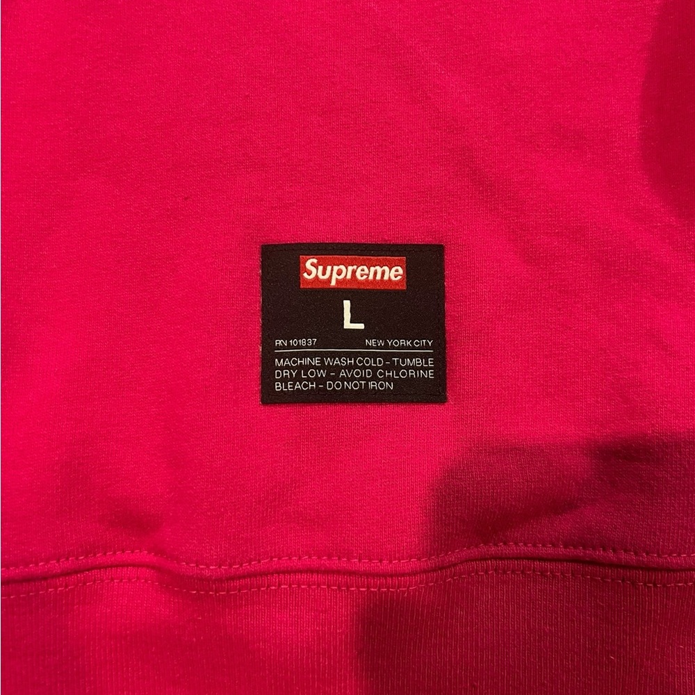 Supreme Kanji Crewneck ‘Fuchsia’ Long Sleeve Adults Men’s Size XL Pink - Picture 3 of 4